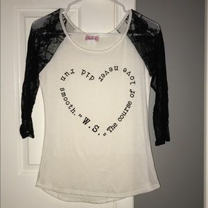 Miss Popular quarter sleeve lace shirt